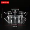 Soporte de exhibición de escalera acrílica transfronterizo, estante de exhibición multicapa transparente para figuras y cajas ciegas, estante de almacenamiento trapezoidal de escritorio