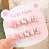 Parches para Uñas Sanrio Girls Wear, Parches para Uñas de Gatito Kitty Estéreo, Parches para Uñas Lindos de Dibujos Animados para Niños