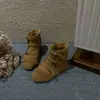 Botines de estilo étnico con flecos para mujer, nueva colección primavera/otoño 2026, botas vaqueras versátiles de tacón medio, diseño calado, suela plana y característica interna para aumentar la altura