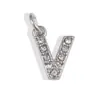 [Procesamiento Personalizado] Colgante de Acero Inoxidable con Incrustaciones de Diamantes de 26 Letras Estilo Europeo y Americano Transfronterizo para Collar y Pendientes DIY Accesorios Hechos a Mano