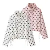 Ropa exterior para mujer otra moda transfronteriza estilo de cordón de lunares blanco rosa AliExpress más vendido lunares estilo europeo y americano