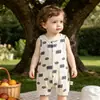Mameluco de Bebé Chaleco para Niños y Niñas Verano 10A Antibacterial Sin Mangas Estilo Delgado Ropa para Exteriores