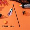 Amazon Halloween palo divertido para gato muñeco de dibujos animados pluma serie de campanas Nuevo fabricante de juguetes para gatos de Halloween