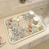 Mantel Estilo Nórdico Transfronterizo Tapete Drenaje Cocina Tapete Absorbente de Lodo Diatomeas Barra de Té Tela Tecnológica Aislante No Lavable Tapete Antideslizante