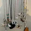 Collar de Capas Único de Estrella y Corazón para Mujer, Cadena Larga para Suéter, Gargantilla Vintage para Suéter, Cadena para la Cintura, Accesorio para el Cuello