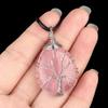 1923-Piedra de Ágata de Cristal Natural Gotas de Agua Árbol de la Vida Serpentino Colgante deseo Amazon ebay Suministro Transfronterizo