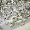 Rhinestones Blancos de Espalda Puntiaguda para Uñas, Deslumbrantes Rhinestones de Vidrio Blancos Transparentes Gruesos Cuadrados Irregulares con Forma de Corazón en Forma de Caramelo de Roca para Decoración de Uñas