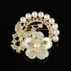 Moda Coreana Broche de Flor Accesorios Perla Diamante Incrustado Aleación Ropa de Alta Gama Versátil Vintage Broche Fijo para Abrigo