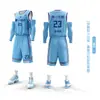 Traje de uniforme de baloncesto para hombre, verano americano, competición universitaria, entrenamiento deportivo, equipo, uniforme de baloncesto, impresión, número de impresión, compra grupal
