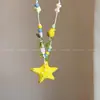 [Paraíso das Estrelas do Mar] Colar Criativo DIY de Pérolas e Estrelas do Mar Corrente de Clavícula Nicho para Tirar Fotos de Viagem de Verão na Beira-Mar para Mulheres