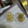 Pegatina para parte trasera de teléfono de oro puro 999, amuleto de la fortuna, pegatina de teléfono casa del tesoro, recuerdo del Año del Caballo, venta al por mayor