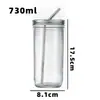 Vaso de Vidrio con Popote Mason Taza para Bebidas Taza de Diamante para Jugos Café Cold Brew Té de Leche Botella para Bebidas de Jugo Vaso de Vidrio Venta al por Mayor