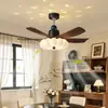 Lámpara ventilador vintage estilo wabi-sabi, diseño único de plumas, funcionamiento silencioso, luminaria integrada para sala de estar, lámpara ventilador estilo crema, iluminación Zhongshan