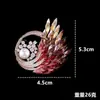 Broche Elegante de Cisne Europeu e Americano Luxo Leve Tridimensional Cravejado com Diamantes Broche de Lapela com Mudança Gradual de Cor Acessórios de Vestuário Elegantes e Atmosféricos