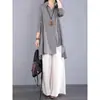 Camisa de Nuevo Estilo 2026 para Mujer en Tallas Grandes, Irregular de Longitud Media, Camisa Holgada de Manga Larga, Casual
