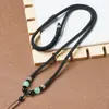 Cadena de Suéter Gruesa, Cordón Trenzado Hecho a Mano de Ágata, Cordón de Piedra Jade, Cordón para Colgante de Jade, Cordón para Colgante de Abeja de Cera de Jade