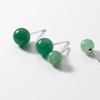 Brincos de prata esterlina Ailuoqi s925 Ins Wind Dongling Jade Estilo retrô Temperamento Design Sense Ear Jewelry Feminino M04046