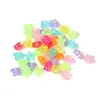 100/paquete plástico color transparente cebolla en polvo lentejuelas estrella de cinco puntas cuentas sueltas con cuentas pulsera DIY colgante pequeño venta al por mayor