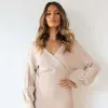 2026 Comercio Exterior Transfronterizo Europeo y Americano Otoño e Invierno Nuevo Suéter de Punto para Mujer Pulóver Vestido Suéter de Falda Bodycon de Longitud Media