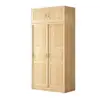 Guarda-roupa de portas de correr em madeira de pinho, guarda-roupa grande econômico totalmente em madeira maciça, guarda-roupa de correr moderno minimalista para casa, guarda-roupa infantil
