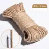 Corda de cânhamo artesanal material DIY arranhador para gatos linha de corda grossa de cânhamo decoração de tubo de água corda fina corda de amarração resistente ao desgaste