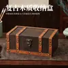 Caja de almacenamiento de madera vintage estilo europeo personalizada con cerradura, caja de almacenamiento de escritorio para documentos, caja de utilería para filmación de cine y televisión, caja decorativa