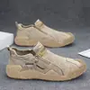 Sapatos masculinos de lona, sapatos respiráveis de tecido Old Beijing para primavera, slip-on para dirigir, sapatos casuais esportivos masculinos da moda, sapatos de estudante
