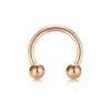 Anillos de Herradura de Acero Inoxidable Transfronterizos, Anillos para Nariz, Anillos en C Multicolor, Anillos para Labios de Bola Redonda con Punta de Cono, Aretes, Joyería para Piercings, Populares en Europa y América