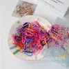 Gomas de Pelo de Goma Gruesas de Colores Coreanas Empacadas al por Mayor Alta Elasticidad No Daña el Cabello Bebé Desechables para Niños y Niñas
