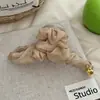 Grampo de Cabelo Pegador de Malha Plissada Pingente Delicado Versátil para o Dia a Dia Grande Presilha de Tubarão Novo Acessório de Cabelo de Celebridade da Internet