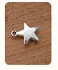 Estrella Dorada y Plateada de Cinco Puntas Colgante Estrella con Agujero Colgante Accesorios para Envoltura de Regalo DIY Etiqueta