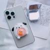Funda para teléfono móvil de material de resina de dibujos animados Kuromi Cinnamon Dog Espejo oculto Práctico soporte para teléfono móvil Soporte de airbag