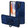 Nueva funda para teléfono Samsung A57 de comercio exterior, con diseño de airbag amortiguador, soporte giratorio y protección completa para la lente