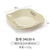 Paquete de 10 Platos Cuadrados de Plástico Imitación Porcelana con Bordes Elevados, Platos para Comida Rápida, Platos Cuadrados para Arroz Salteado de Restaurante, Platos Cuadrados Comerciales de Melamina