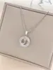 Collar Transfronterizo Europeo y Americano Más Vendido Collar con Letra Inglesa Zirconia Diseño de Lujo Ligero de Nicho Accesorios Versátiles Que No Se Desvanecen