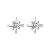 Pendientes de cruz con incrustaciones de diamantes japoneses y coreanos, pendientes de cruz de cristal con personalidad femenina, accesorios para damas, fábrica al por mayor