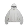 Moletom com Capuz Curto e Barra Assimétrica Masculino Jie Zhan 26 Outono/Inverno Novo Estilo Americano Moletom de Lã Moletom de Lã Casca de Ovo.