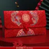 Envelopes vermelhos de casamento 2026 novo modelo bolsas de envelope vermelho para noivado e casamento, envelopes de tecido de alta qualidade de tamanho grande para presentes em dinheiro