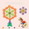 Bloques de Construcción Flor de Ciruelo de Jardín de Niños Iluminación Educativa para Niños Educación Temprana Copo de Nieve Niño Niña Rompecabezas 3D Juguete