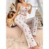 Pijama Transfronteiriço Estilo Europeu e Americano para Mulheres, Conjunto de Calça Renda Fina Sexy de Verão, Estação Independente Atacado para Casa Versátil
