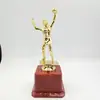 Troféu de plástico com banho de ouro para competição de vôlei, prêmio, troféu, logo personalizável