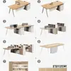 Escritorio de gerente individual, diseño simple y moderno, adecuado para uso en oficina, escritorio y silla de gerente pequeños