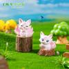 Mesa Criativa Retrô e Banco de Cadeira Pequena Fada Raposa Jardinagem Paisagismo Acessórios de Decoração DIY Mini Micro Paisagem Pequenos Ornamentos