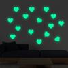 YG222 Pegatinas de pared luminosas con diseño de amor creativo, diseño de habitación, fondo de dormitorio, pegatinas decorativas fluorescentes autoadhesivas