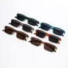 Gafas de Sol Populares de Moda para Hombre Transfronterizas, Gafas Personalizadas de Montura Cuadrada, Gafas de Sol Retro Metálicas de Alta Gama de Moda para Mujer
