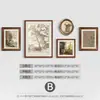 Pintura combinada de pared de fondo para sala de estar estilo medieval, recibidor de alta gama estilo francés, pintura decorativa de mueble bajo para comedor, mural de cabecera