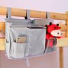 Bolsa colgante multifuncional para mesita de noche, cesta colgante de tela para dormitorio de estudiantes universitarios, bolsa de almacenamiento para artículos diversos de cama, bolsa de almacenamiento
