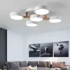 Luz de techo para sala de estar, elegante luz minimalista nórdica creativa estilo madera natural para dormitorio, iluminación VV Taiwán, estilo moderno minimalista