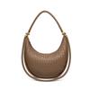 Bolsa feminina nova de primavera e verão, de alta qualidade, leve, luxuosa, retrô, crescente, bolsa de ombro, transversal, mão, axila, bolsa meia-lua