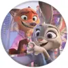 Insignias Periféricas de Zootopia 2, Insignias de Hojalata, Llaveros de Espejo Redondo Pequeño, Accesorios de Colgante Lindos